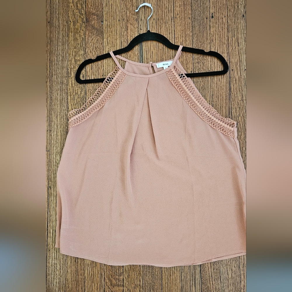 Mine Tank Blouse with Loop Design Size Large - Picture 2 of 6